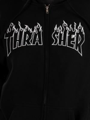 Thrasher Flame Embroidered Zip Hoodie - buy now | ID-773971